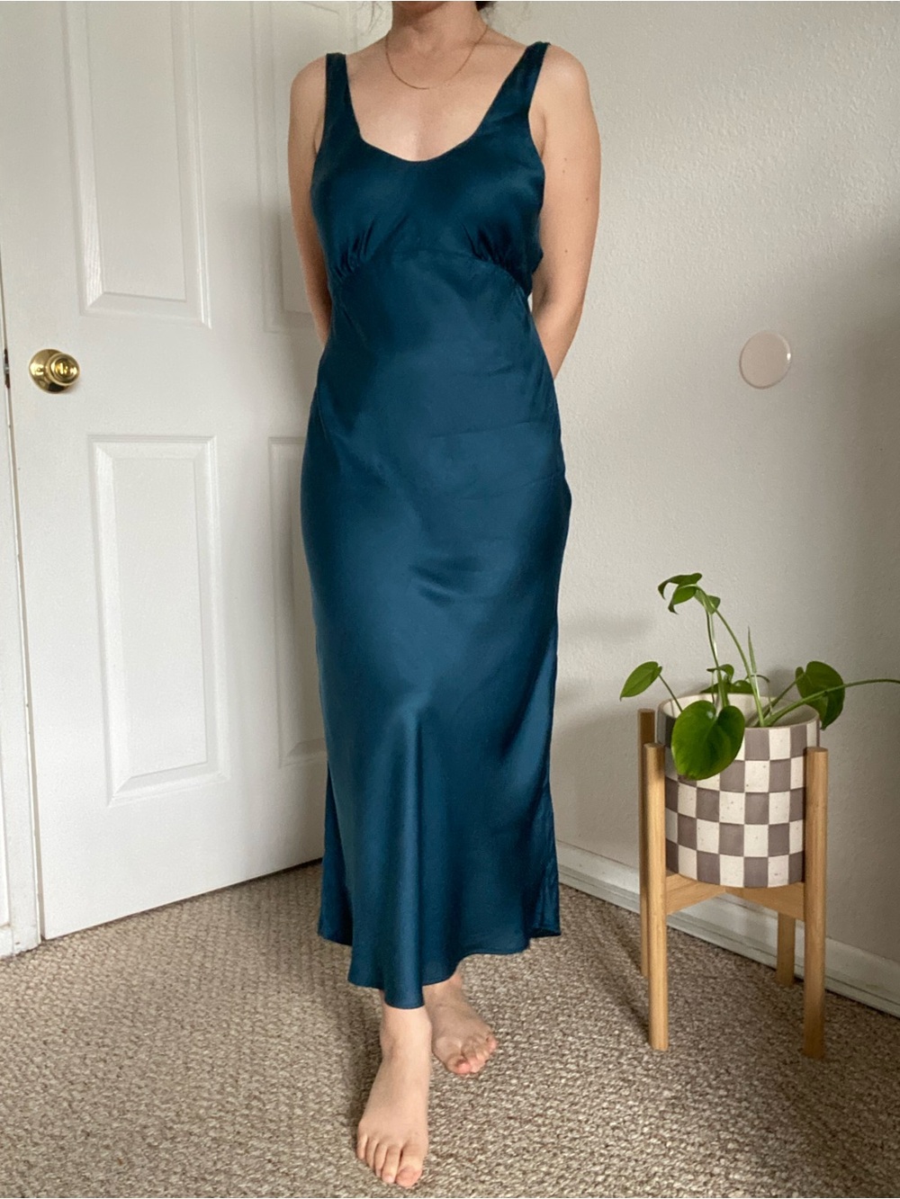 RVCA Teal Slip Dress